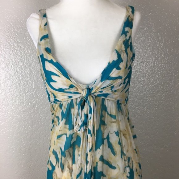 DVF Vintage Hawaiian Floral Sleeveless Midi Dress - Picture 4 of 6